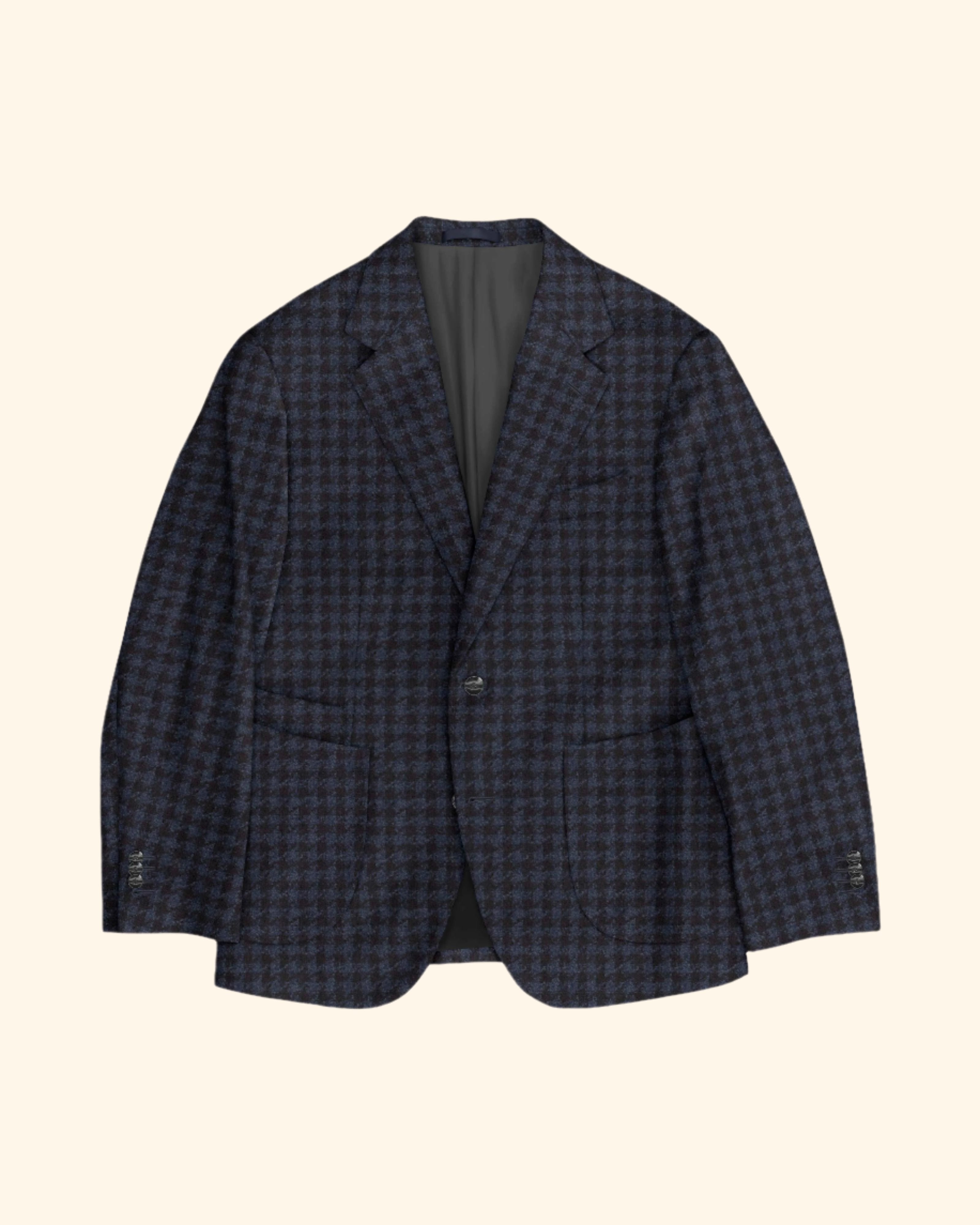 Bold Navy and Blue Houndstooth Sport Jacket