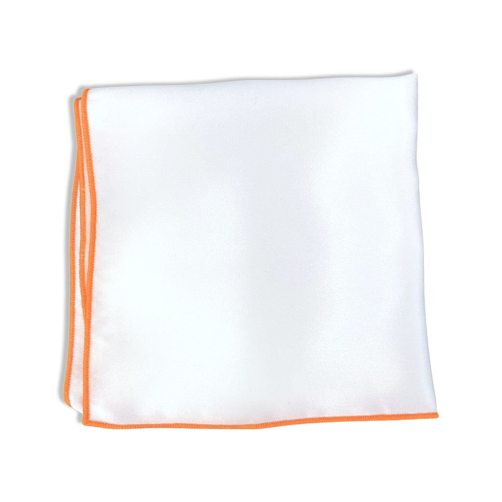 Orange Edged Pocket Square