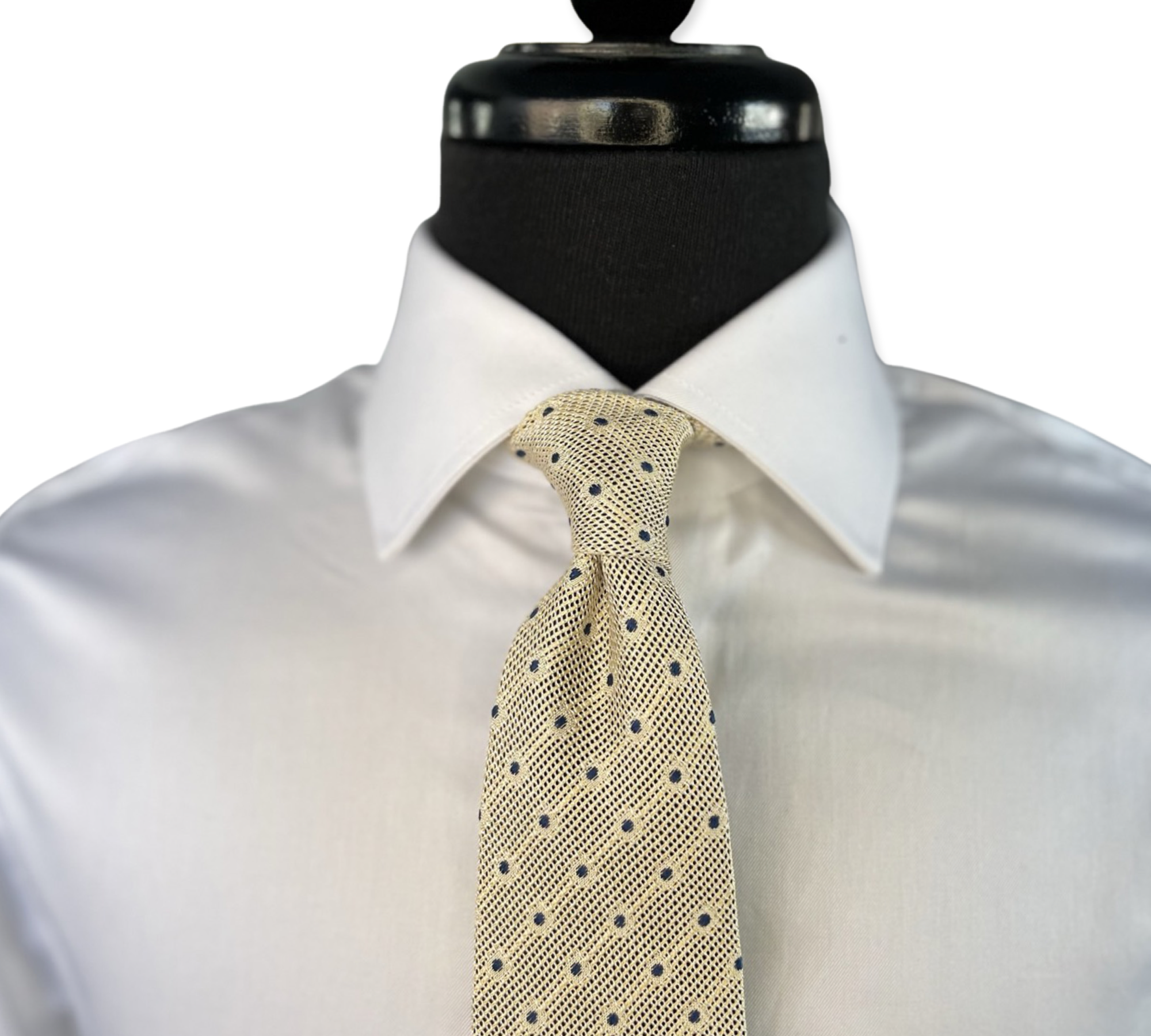 Gold Dot Grenadine Tie