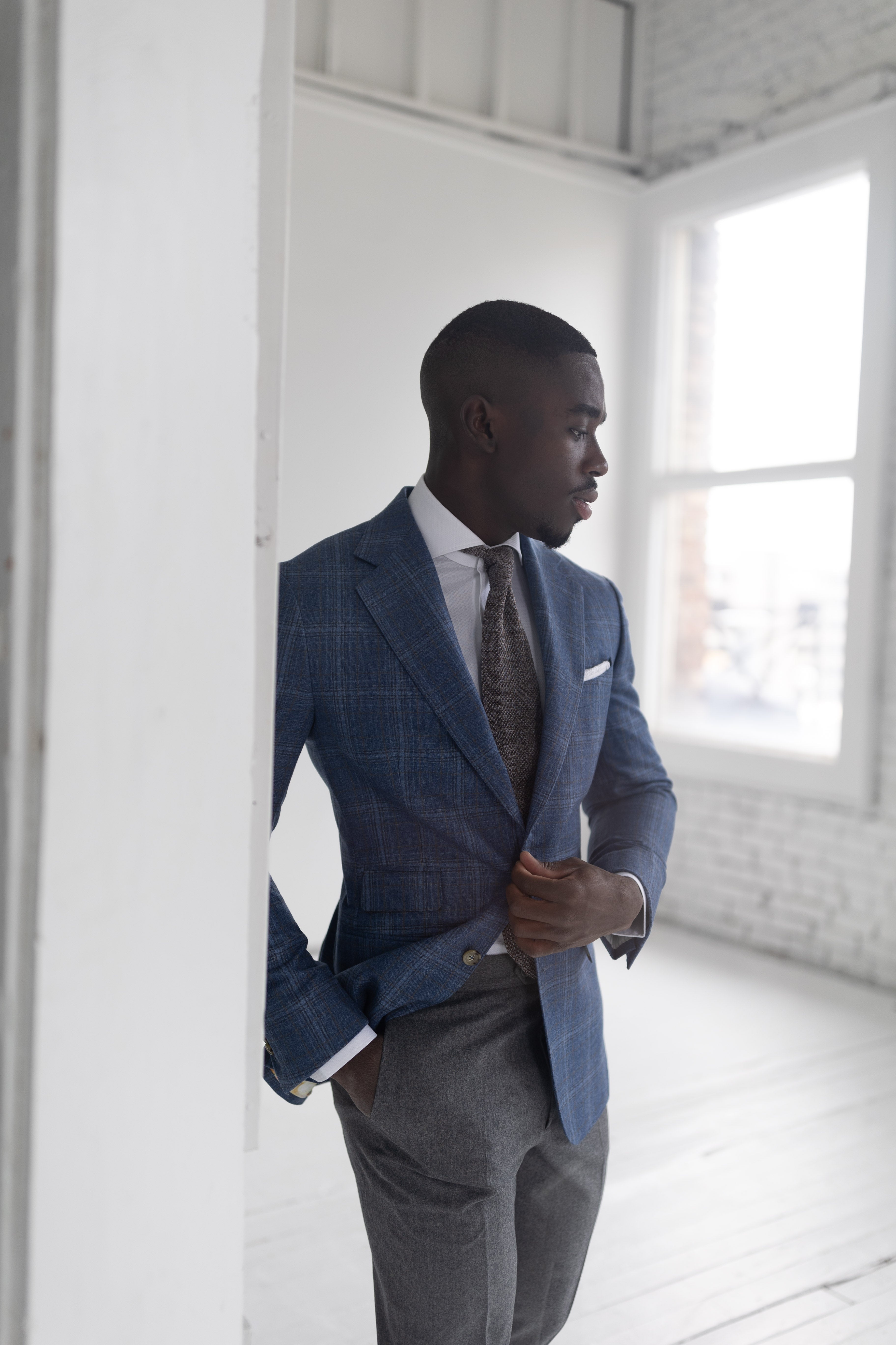 Light Brown Melange Knit Tie